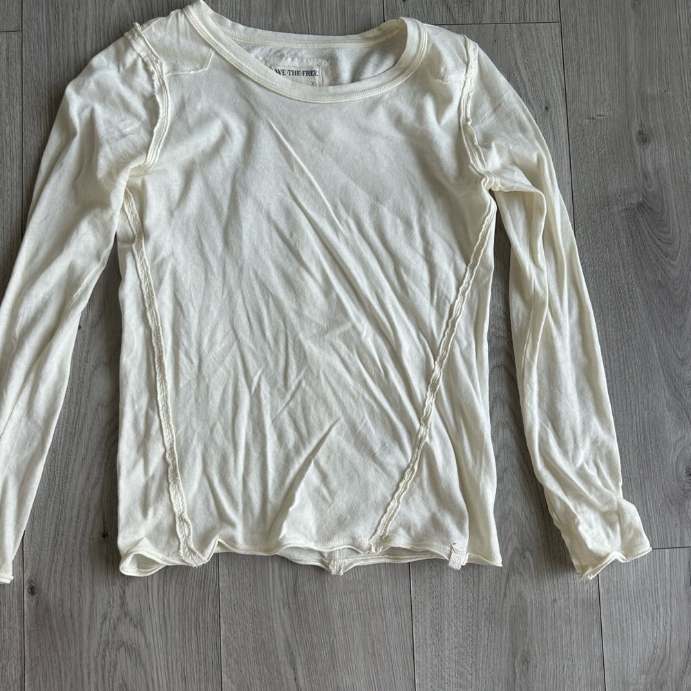 We The Free Cream Long Sleeve Top